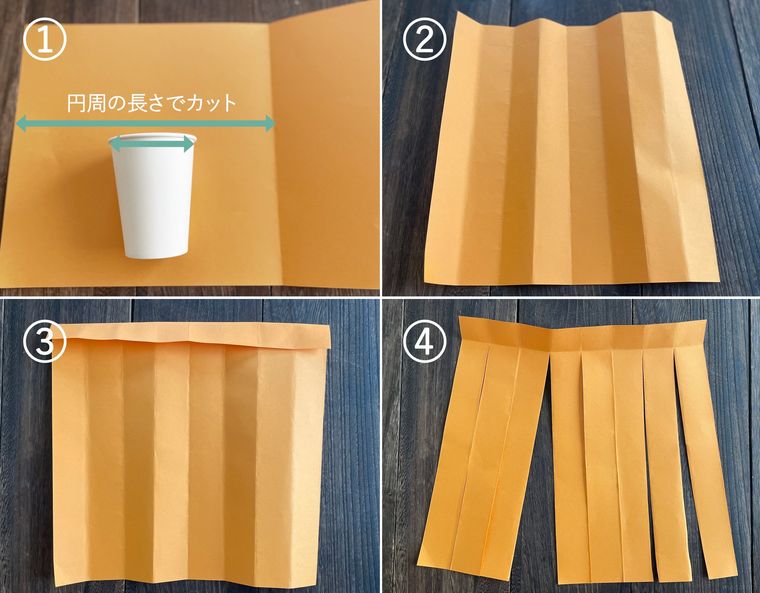 ハロウィンランタンの作り方を解説したコラージュ画像