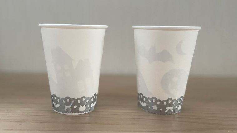 紙コップで作ったハロウィンランタン