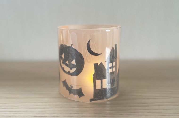 ペットボトルで作ったハロウィンランタン