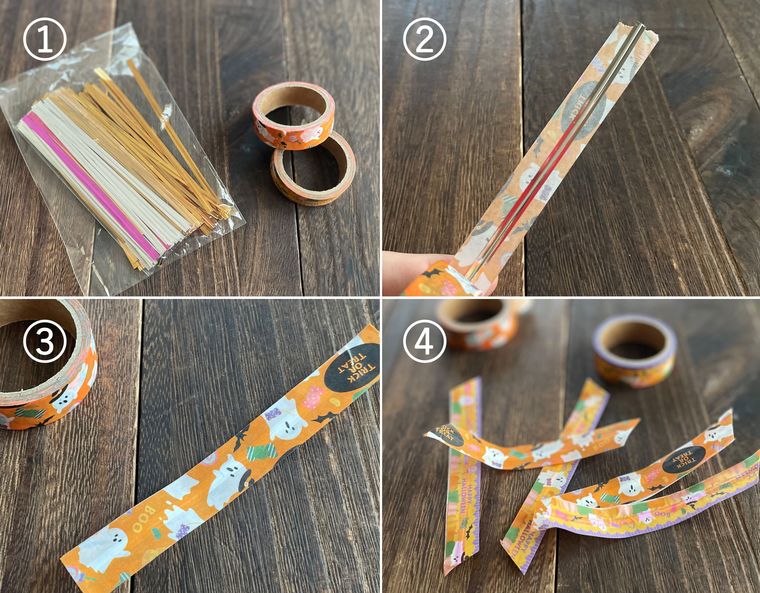 マスキングテープタイの作り方をコラージュで解説