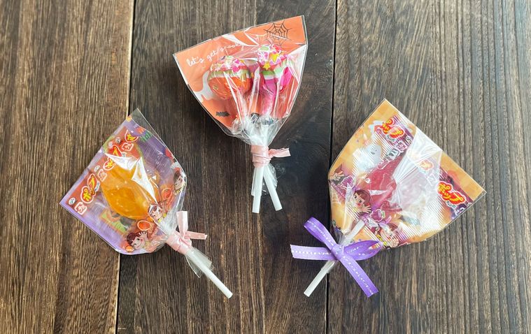 ペロペロキャンディのハロウィンラッピング