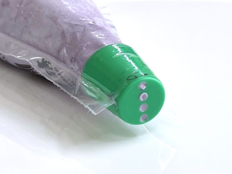 モンブランホイップクリーム 紫芋フレーバーの絞り口