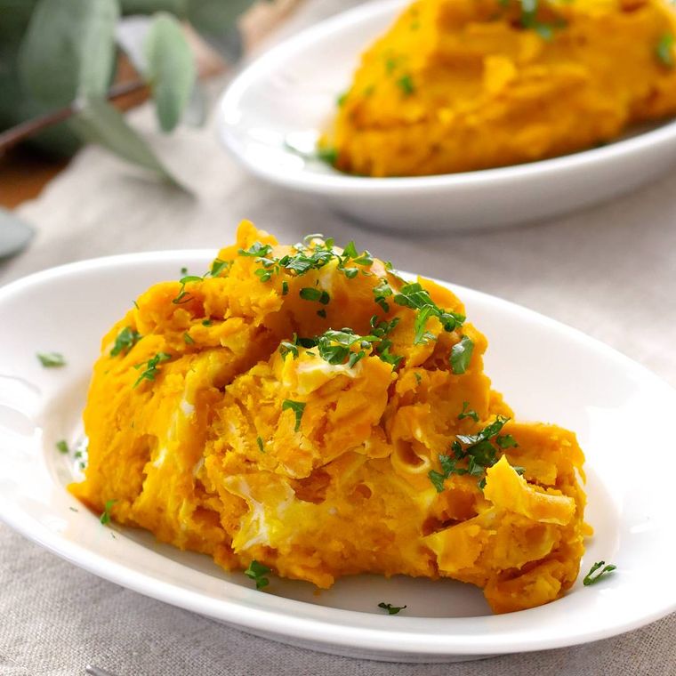 レンチンですぐ作れるかぼちゃとクリームチーズのサラダ