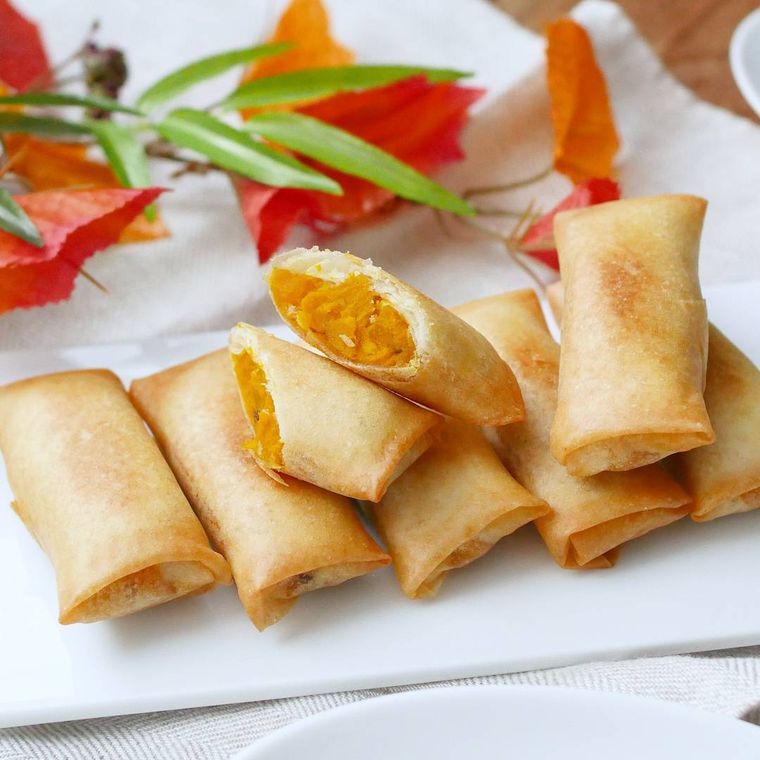 レーズンが決め手かぼちゃの塩バター春巻き