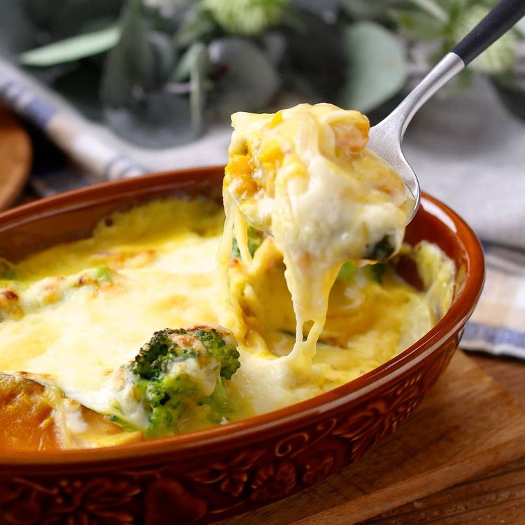 フライパンで作るかぼちゃグラタン