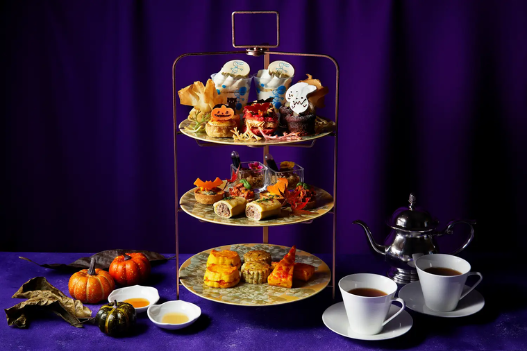 ハロウィンアフタヌーンティーのメニュー例