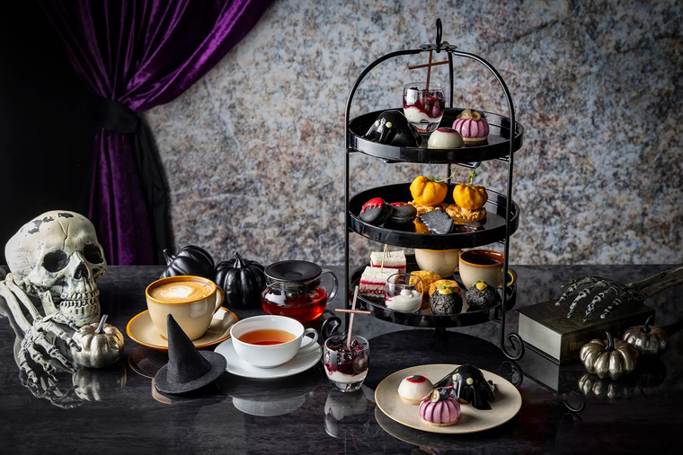 ブラックハロウィンアフタヌーンティーのメニュー例