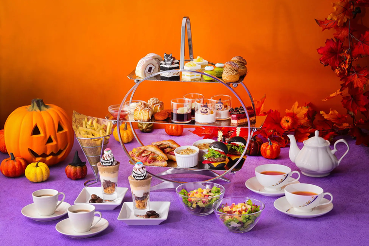 ハロウィンアフタヌーンティーセットのメニュー例
