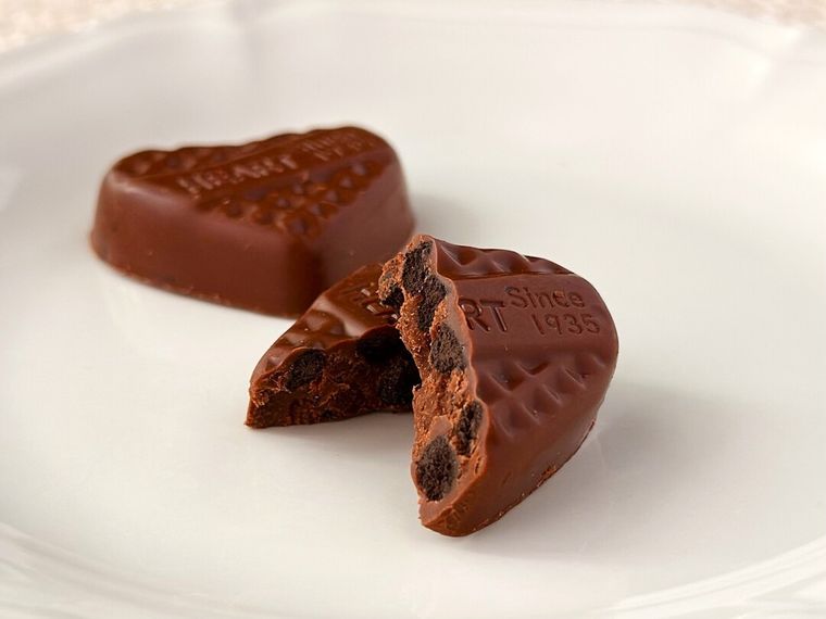 ハロウィンブラックハートチョコレート袋の断面