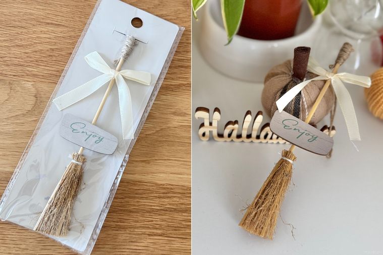 セリアのホウキオーナメント ニュアンスカラー