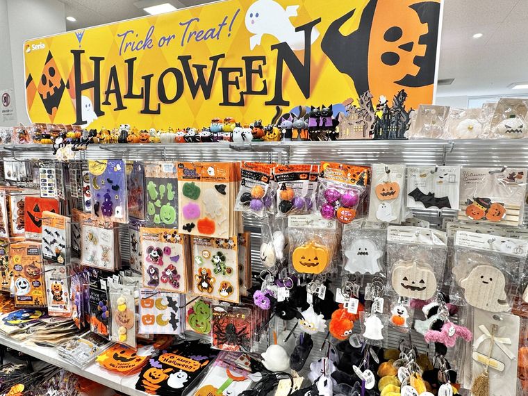 セリアのハロウィングッズ売り場