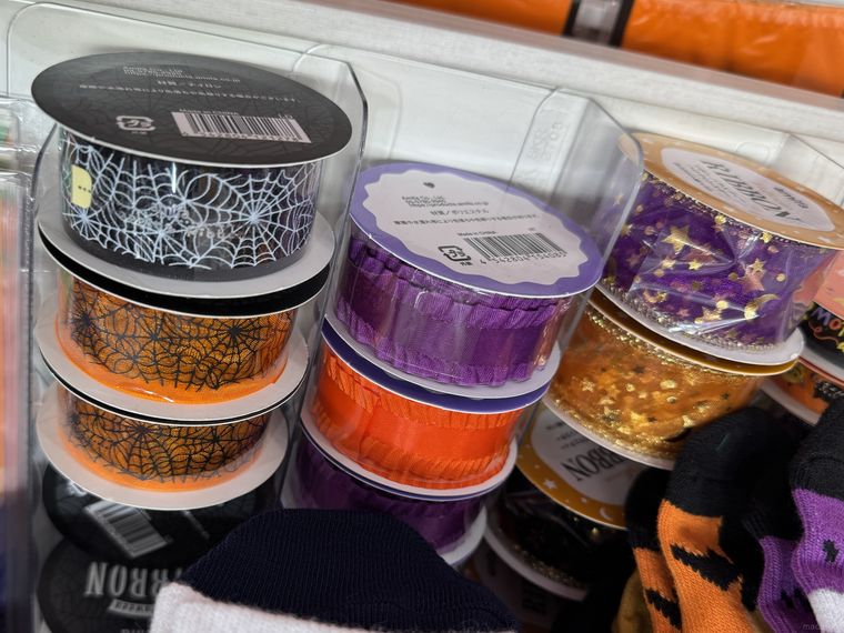 セリアのハロウィンリボン各種