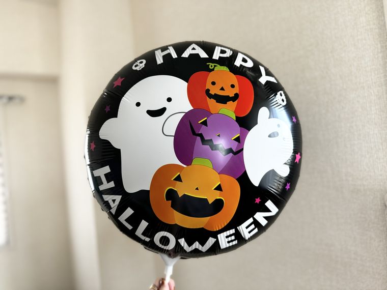 ダイソーバルーンHW、ポップを膨らませた様子