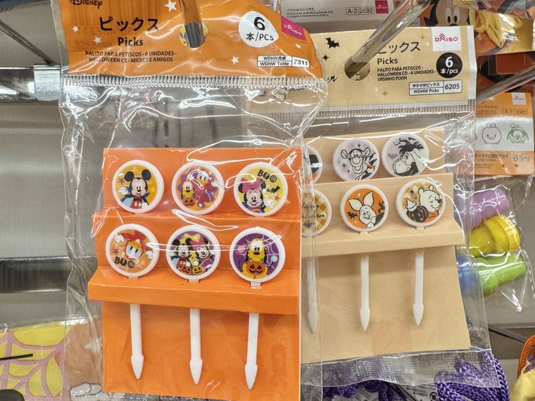 ダイソーのピックス、6本、HWCFミッキーフレンズ