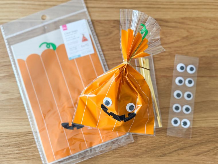 ダイソーのクリアバッグHW、CF、キョロキョロ目玉、6枚