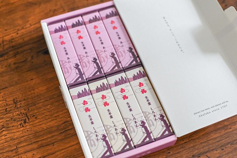 羊羹のパッケージのアップ