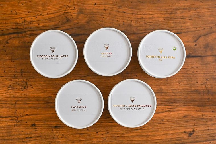 アイスのカップの俯瞰