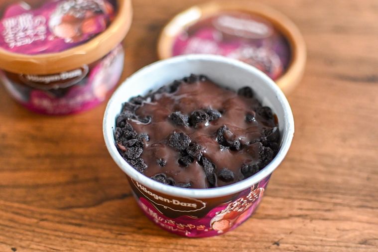 アイスの中身のアップ