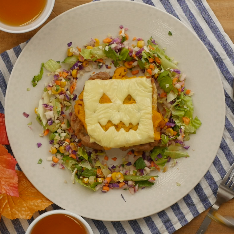 ハロウィンの主役かぼちゃと鶏肉のかぼチキン