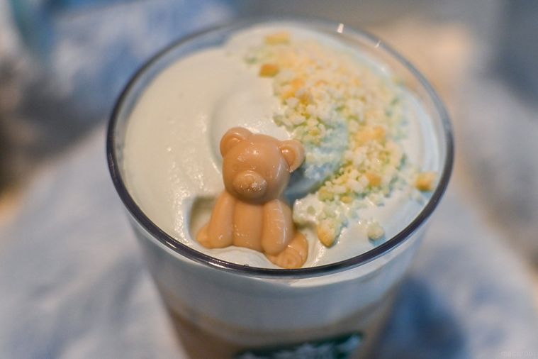 ドリンクのトッピングのアップ