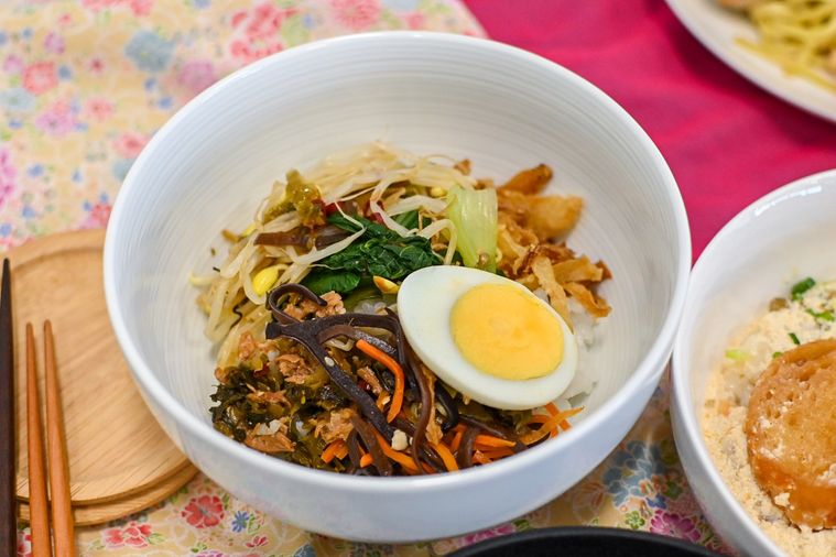 三杯鶏飯のアップ