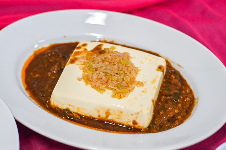 麻婆豆腐のアップ