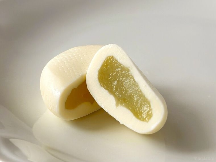 QBBオリジナルひとくちチーズデザート シャインマスカットの断面