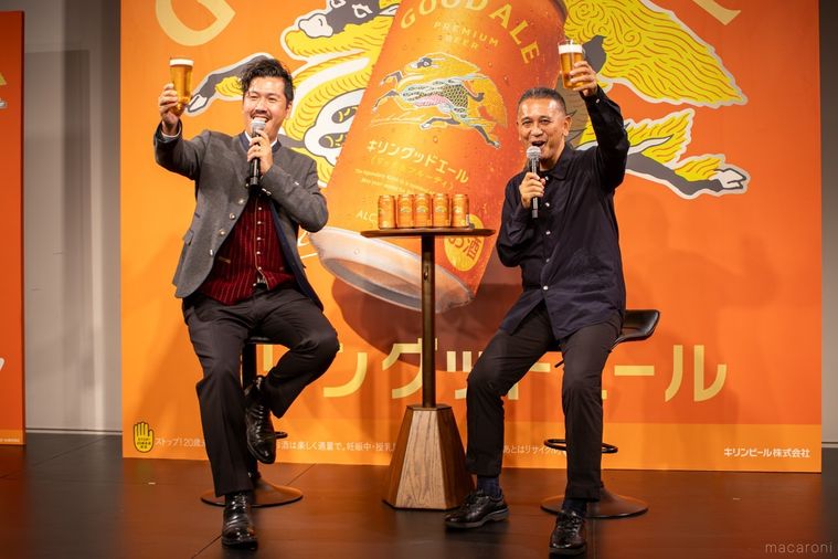 キリングッドエール試飲会に登壇した中島輝行さんと田山智広さん