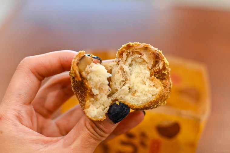 ドーナツの断面のアップ