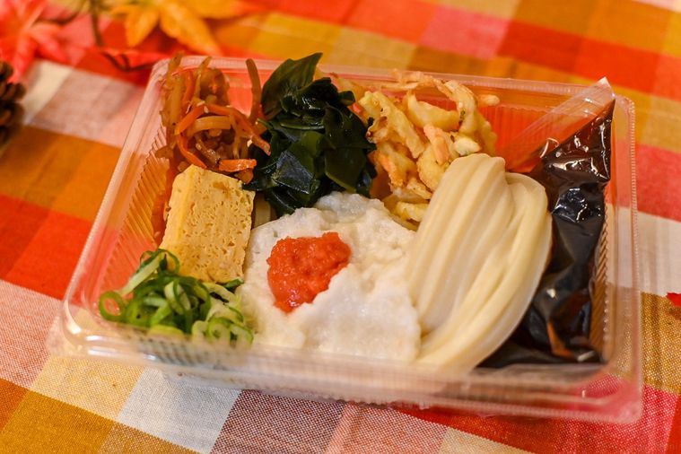 うどん弁当のアップ
