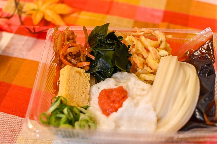 うどん弁当のアップ