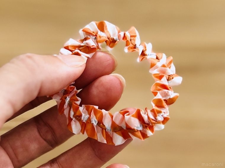 マスキングテープで作ったシュシュ