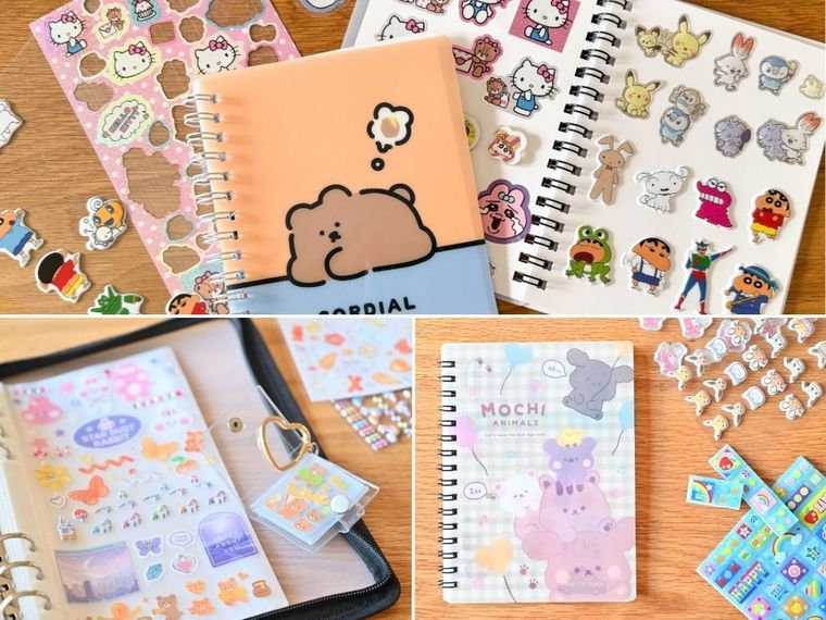 ダイソー、セリア、キャンドゥのシール帳画像