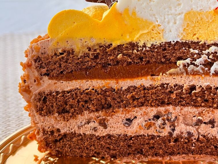 ハロウィン かわいいオバケのデコレーション14cmの断面