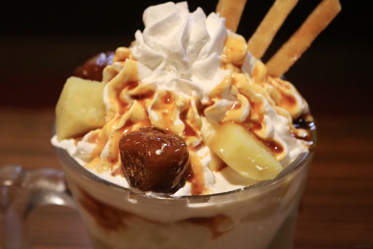 ジョッキパフェおいもの上部分