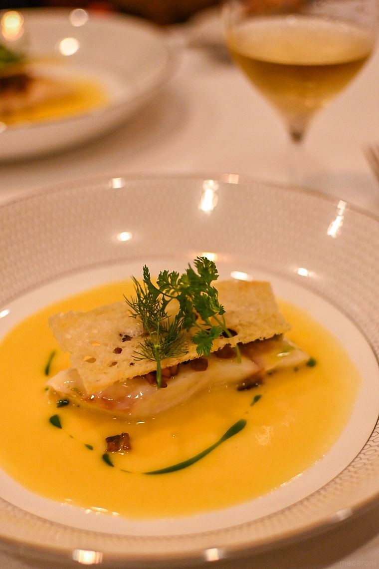 魚料理のアップ