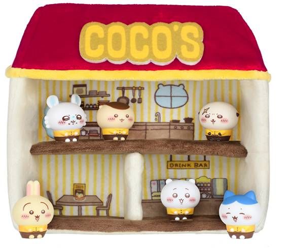 ココスちいかわキャンペーングッズのドールハウスとソフビ人形6種類
