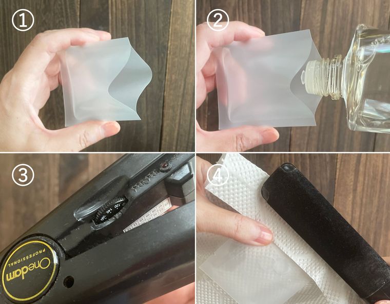 セリア熱圧着パウチの使い方をコラージュ写真で解説