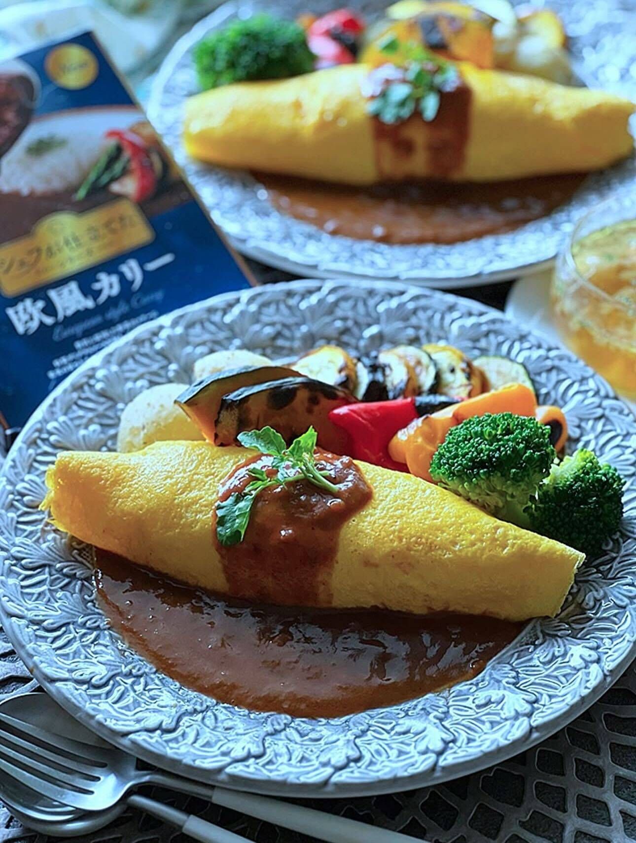 カレーソースのオムライス