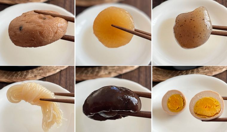 大入おでん具材6種のコラージュ画像