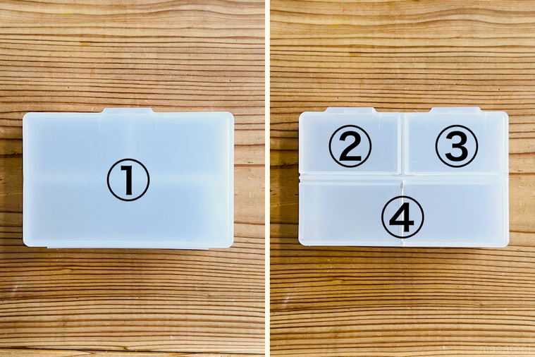 セリアの両面収納小物ケース