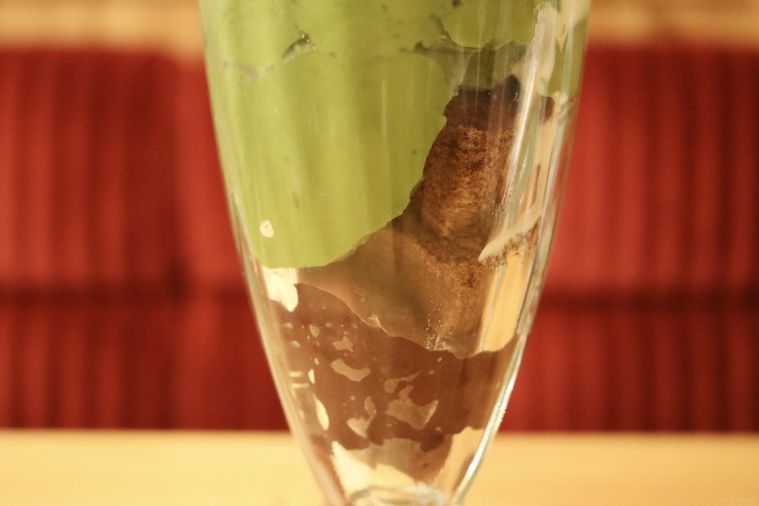 パフェの中心部分