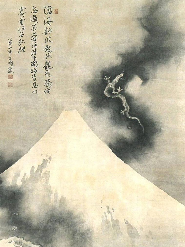 2. 北斎富士越龍図に着想を得た背景