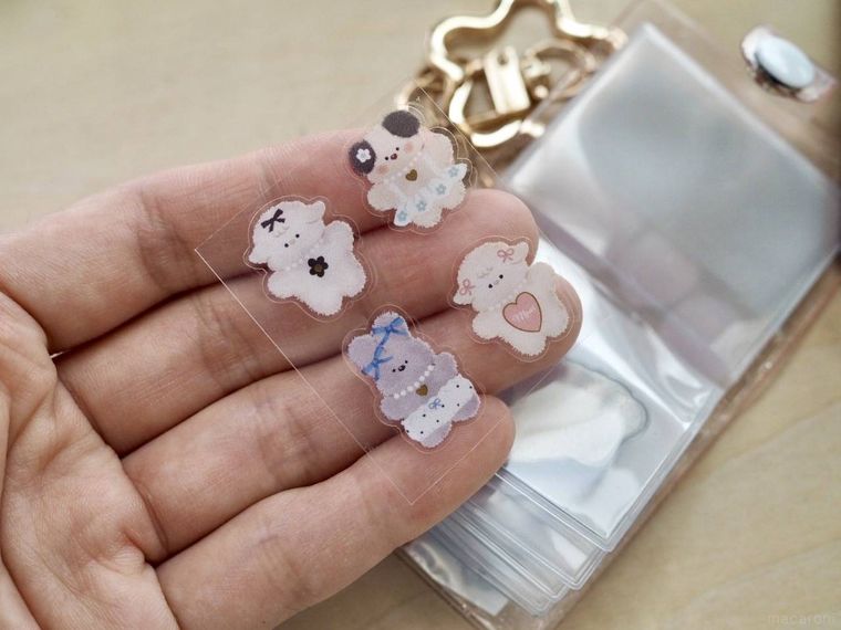 ミニアルバムキーホルダーで作るシール帳