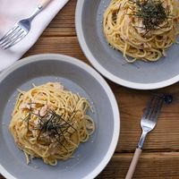 作り方 梅マヨパスタ