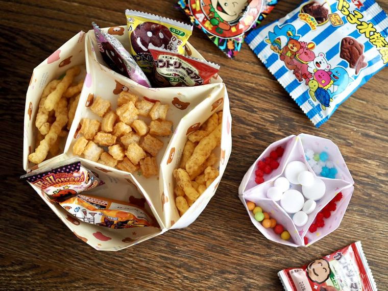 折り紙で作る仕切り皿