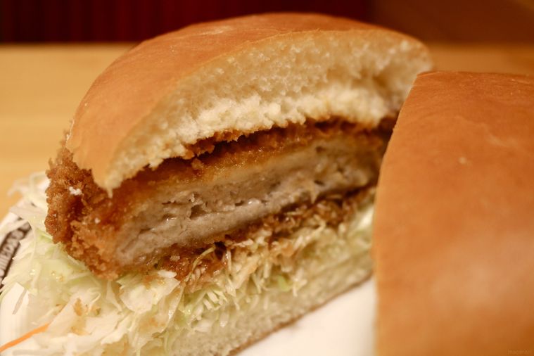 ドデカメンチバーガーの断面