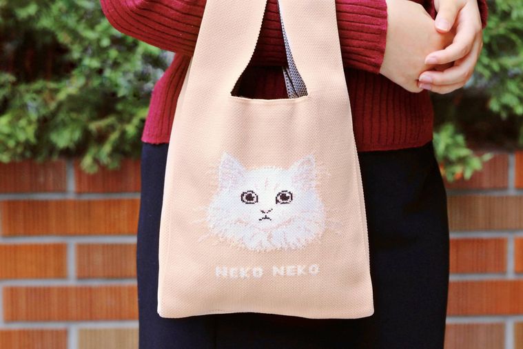 ねこねこオリジナルニットバッグ