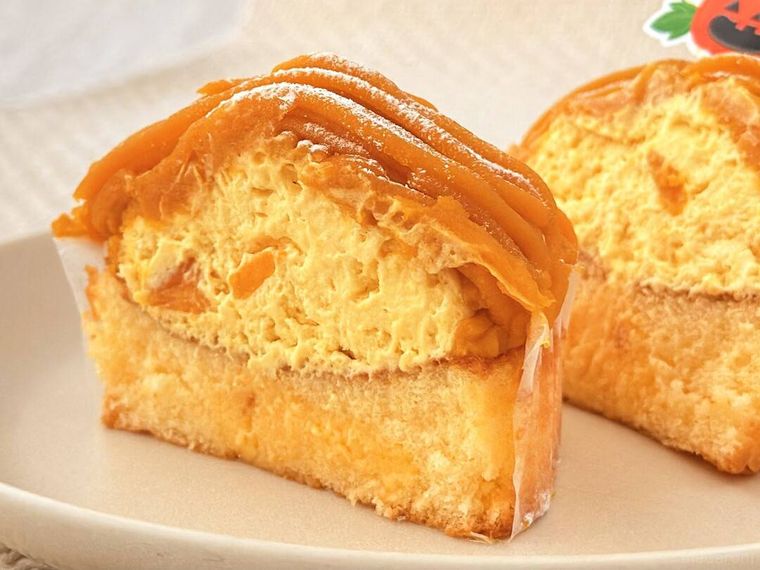 かぼちゃのモンブランの断面