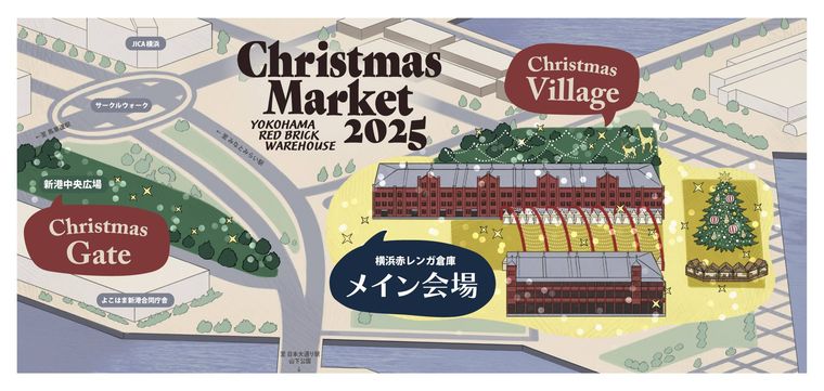Christmas Market in 横浜赤レンガ倉庫の会場全体MAP